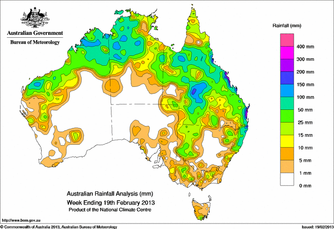 2013-2-20-weekly-rainfall-map - Beef Central